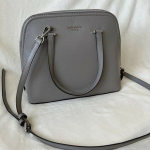 Kate Spade Grey Leather Patterson Drive Dome Satchel